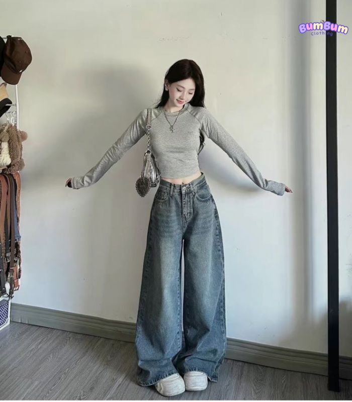 Các mẫu giày nên chọn khi phối đồ với quần jean ống rộng