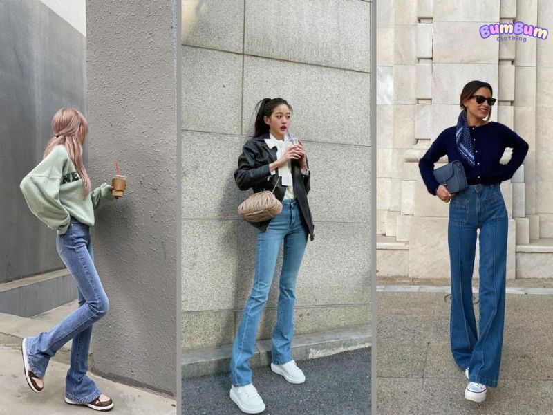 Cách phối đồ nữ cá tính với quần jeans phá cách với phong cách retro và Hàn Quốc