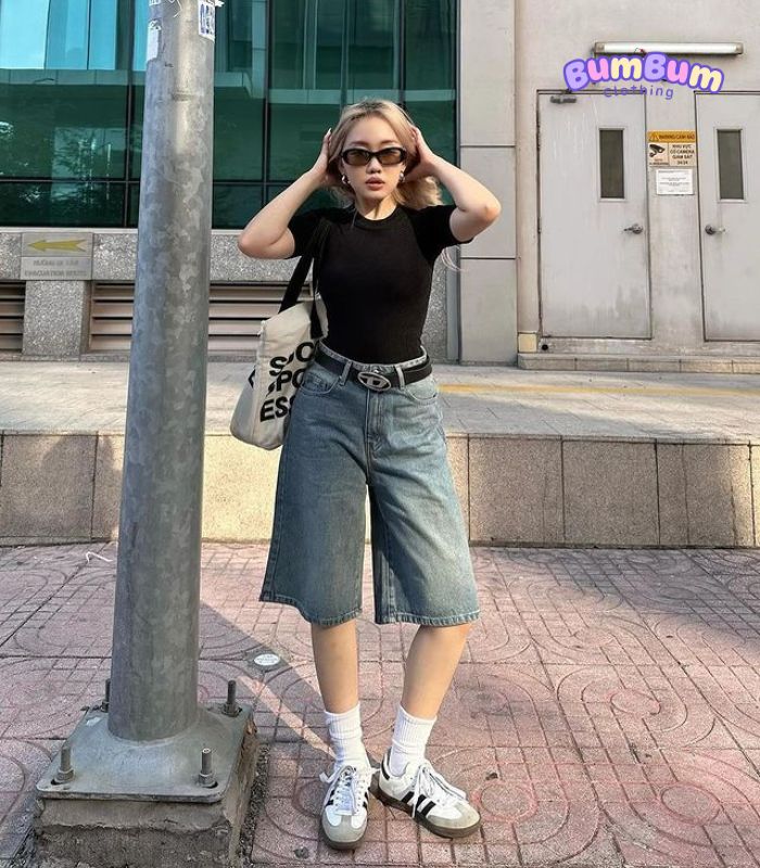Xu hướng phối đồ với quần short 2025