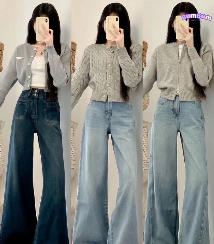 Những người nổi tiếng phối đồ với quần jean ống rộng cực đỉnh