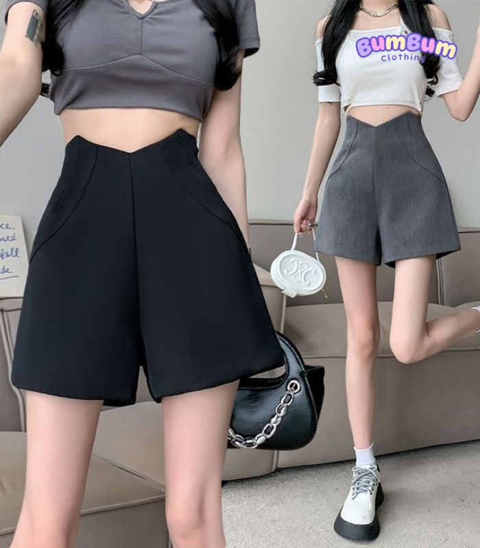 Quần short nữ ống rộng phối với áo gì để tôn chiều cao?