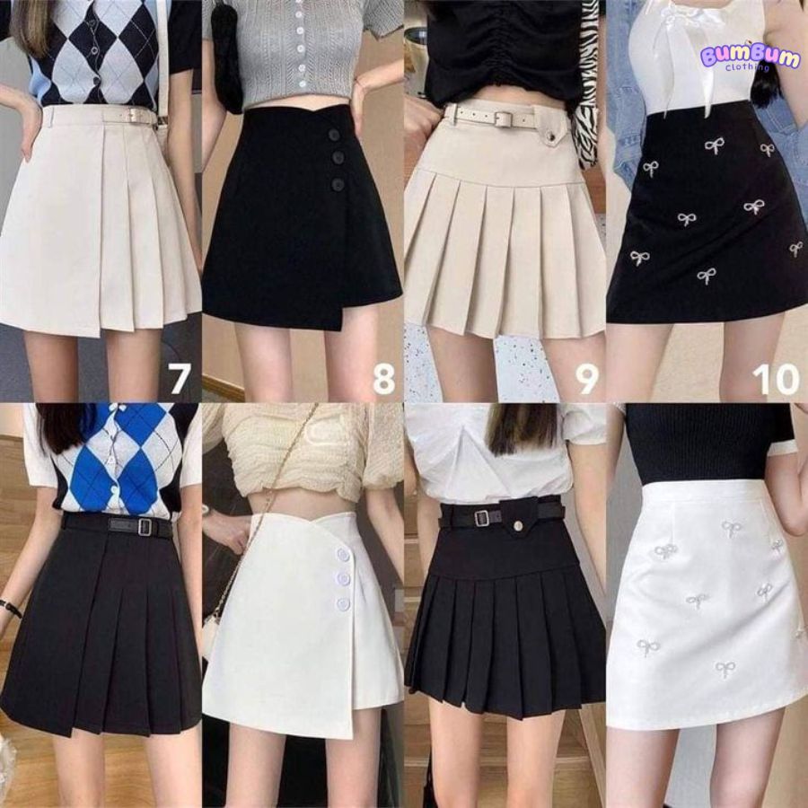 Gợi ý phối đồ với quần short nữ giả váy dễ thương
