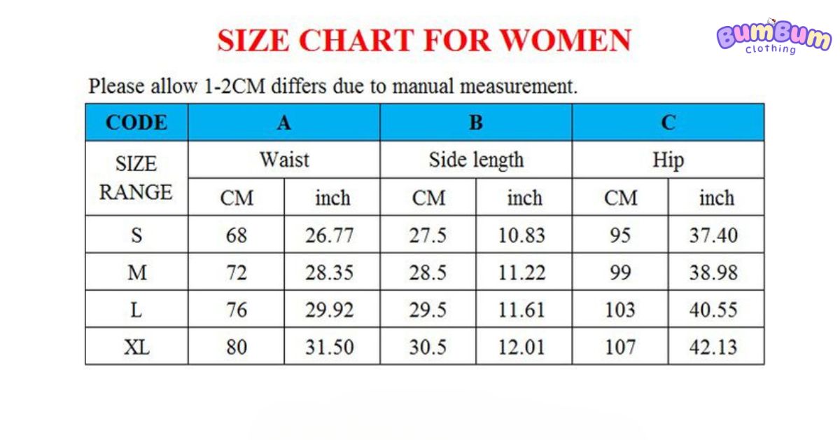 Bảng Size Quần Short Nữ - Hướng Dẫn Chọn Size Chuẩn Không Cần Thử