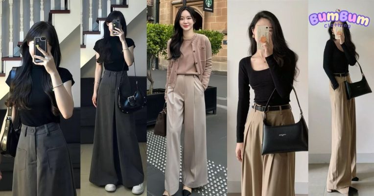 phối đồ quần tây áo thun
