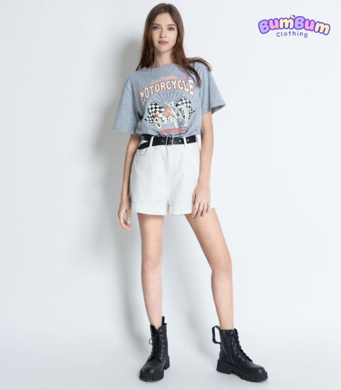 Quần short nữ mặc với áo gì