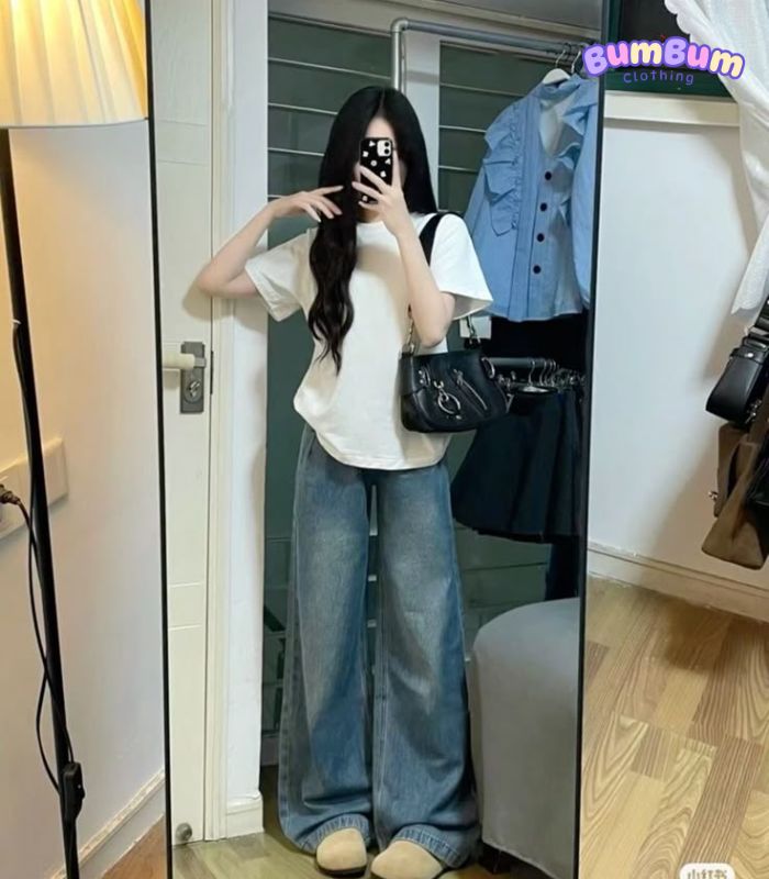 Quần jean nữ phối với áo gì