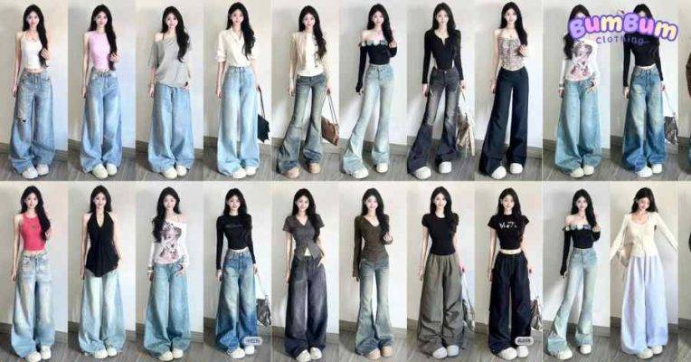 quần ống rộng phối đồ như thế nào