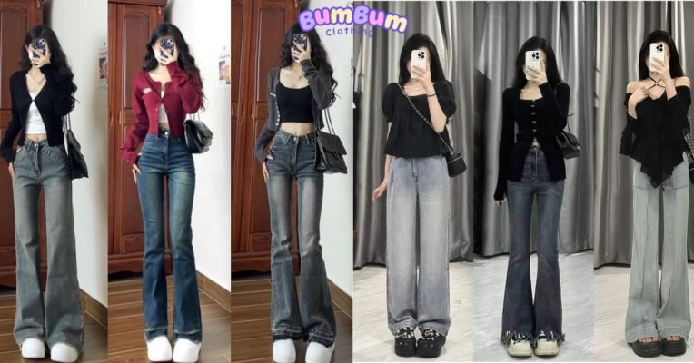 cách phối đồ nữ đơn giản với quần jean