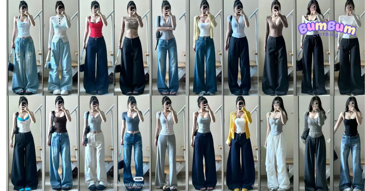 quần jean nữ phối với áo gì